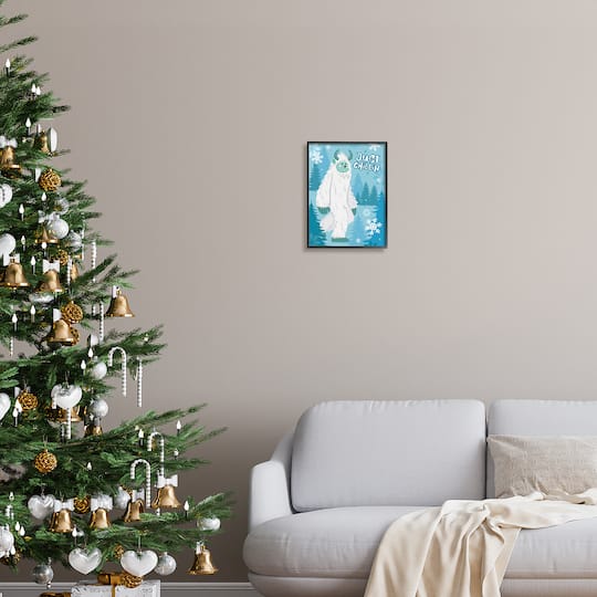 Stupell Industries Just Chillin Funny Winter Yeti Framed Giclee Art
